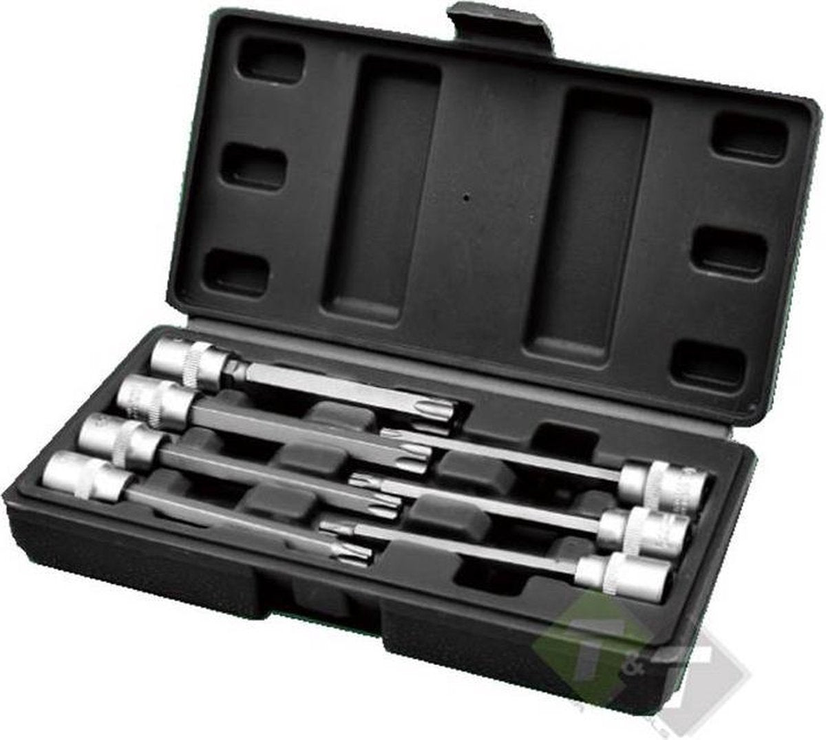 Hofftech Doppenset Verlengd - Torx 3/8" - 10 mm - T25 t/m T60 - 7 delig