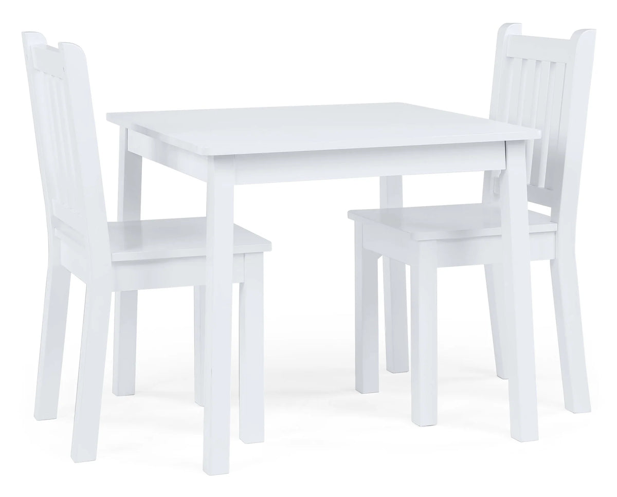 Daylight Houten Tafel + 2 Stoelen Set Wit