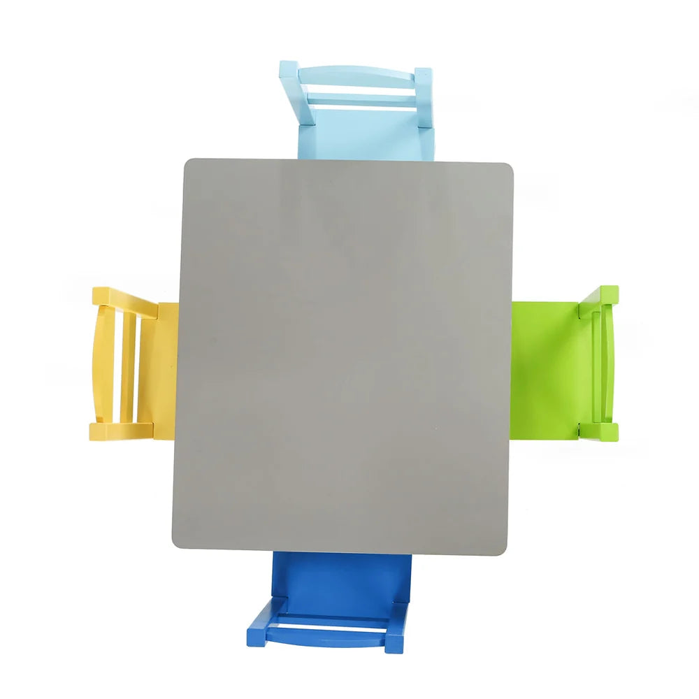 Elements Kinder Houten Tafel + 4 Stoelen