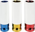 Hofftech Slag-krachtdop set - 17, 19, 21 mm - CrV staal - 3 stuks - kleurgecodeerd