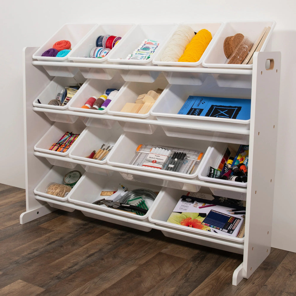 Elements Supersized XL Grijs/Blauw 16-Bin Speelgoedorganizer