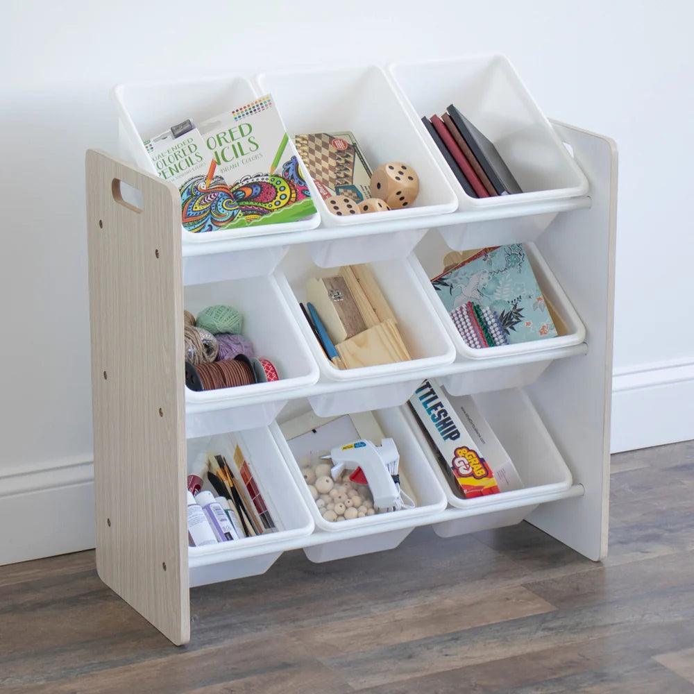 Supersized Grijs/Wit 16-Bin Speelgoedorganizer