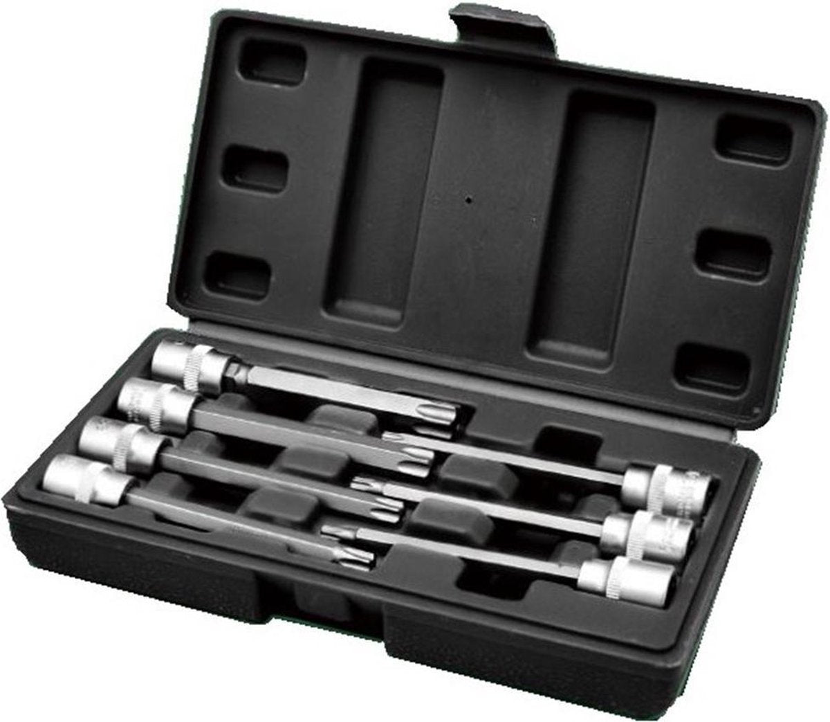 Hofftech Doppenset Verlengd - Torx 3/8" - 10 mm - T25 t/m T60 - 7 delig