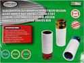 Hofftech Slag-krachtdop set - 17, 19, 21 mm - CrV staal - 3 stuks - kleurgecodeerd