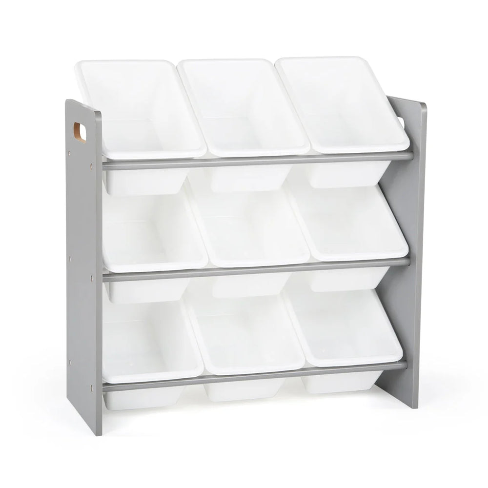 Inspire Grijs/Wit 9-Bin Speelgoedorganizer