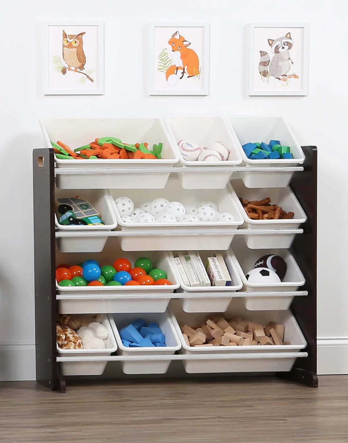 Espresso 12-Bin Speelgoedorganizer