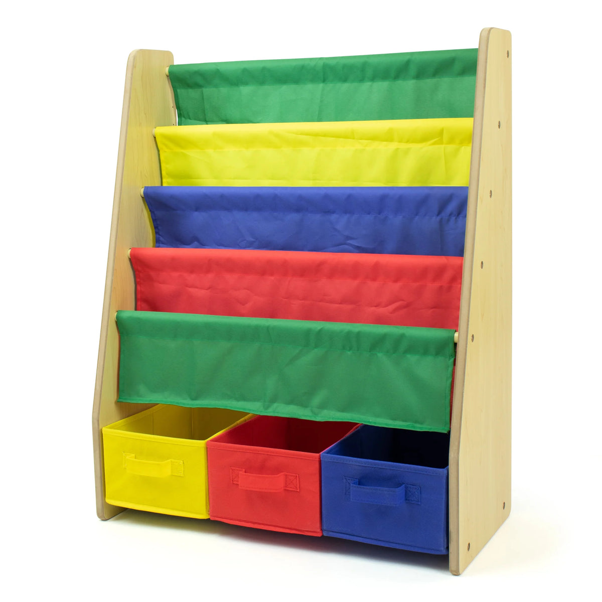 Primary Kinderboekenkast 4 Etages met Stofbakken