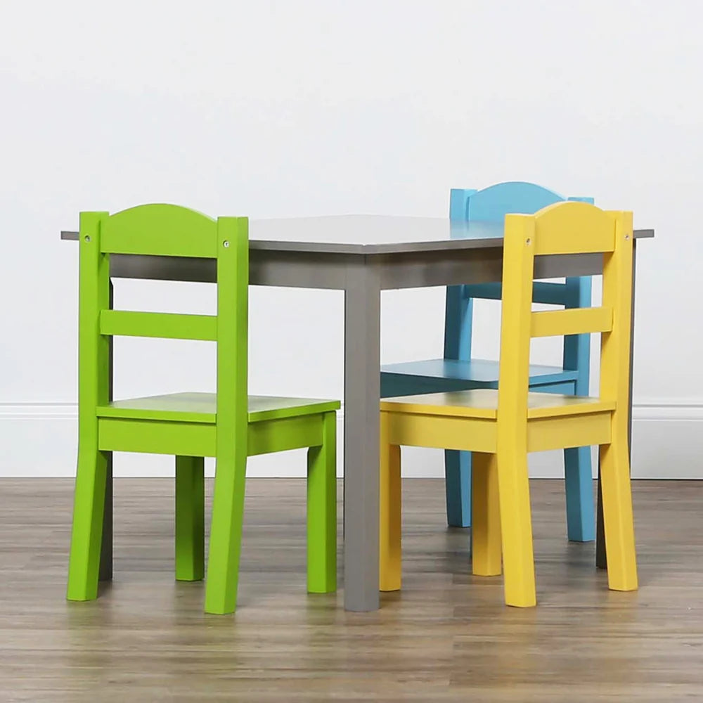 Elements Kinder Houten Tafel + 4 Stoelen