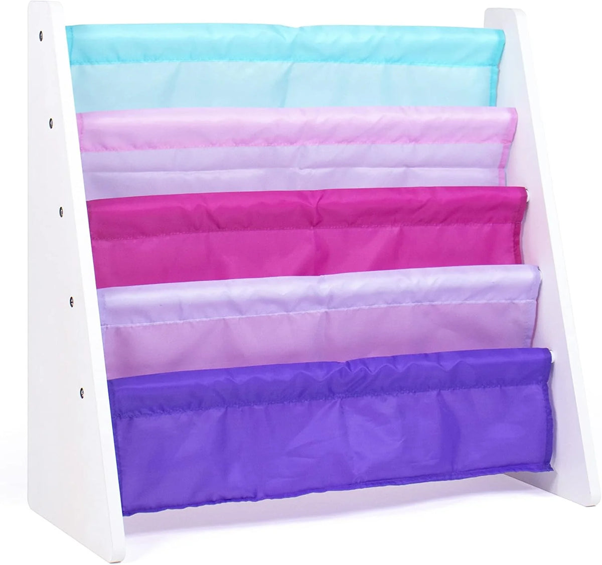 Humble Crew Kinderboekenrek 4 etages – wit/roze/paars/blauw