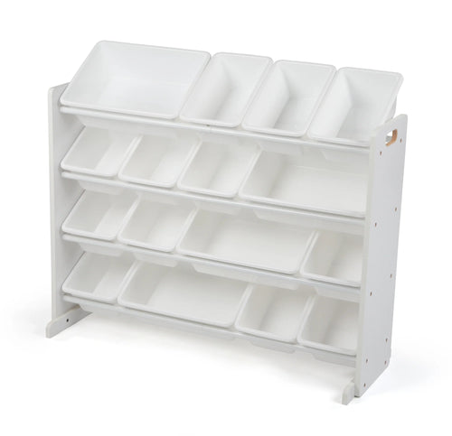 Elements Supersized XL Grijs/Blauw 16-Bin Speelgoedorganizer